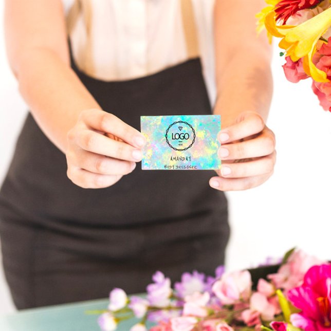 Logo Social Media Logo QR Code Holographic  Business Card (Creator Uploaded)