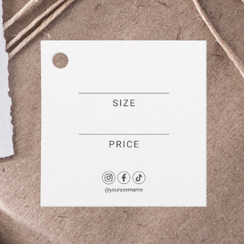 Logo Social Media Professional Favor Tags by CrispinStore at Zazzle