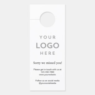 Logo Sorry We Missed You Promotional Business  Door Hanger
