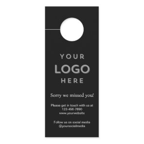 Logo Sorry We Missed You Promotional Business Door Hanger