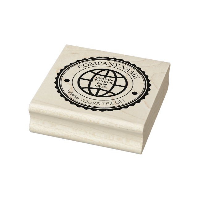 LOGO SQUARE AND SLOGAN RUBBER STAMP (Stamp)