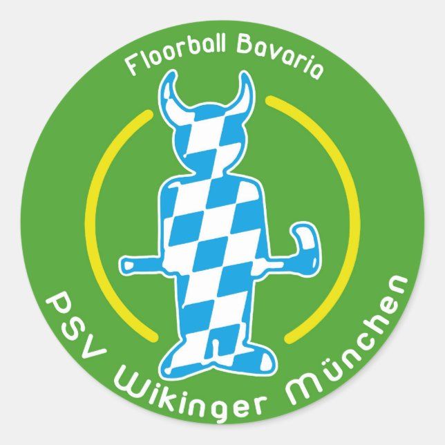 logo_sticker_green classic round sticker (Front)