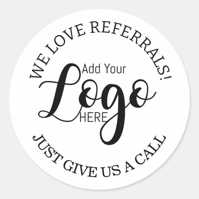 Logo sticker thank you Supporting A Small Business (Front)