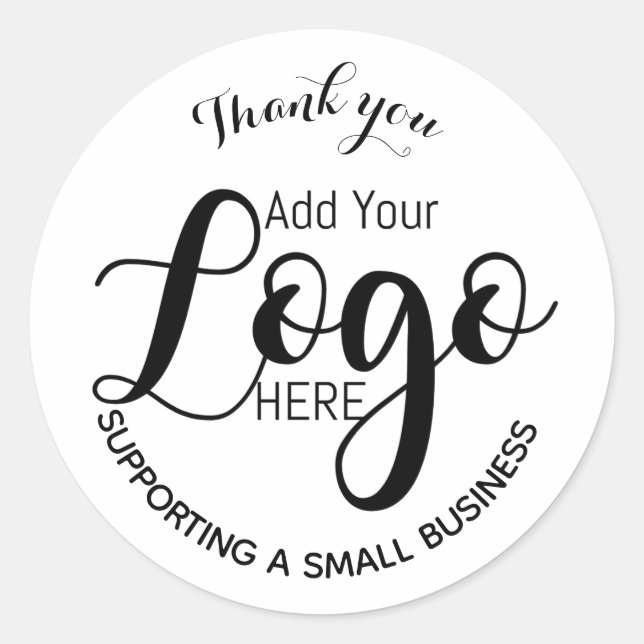Logo sticker thank you Supporting A Small Business (Front)