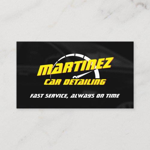 Logo style speed meter  business card
