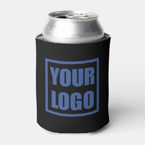 Logo Swap Template Double Sided Black Can Cooler
