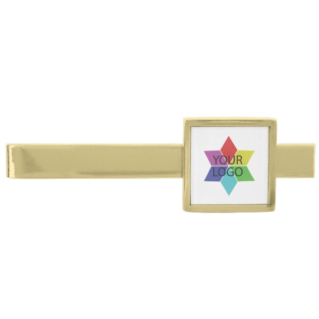 Logo Symbol Business Company Promotion Gold Finish Tie Clip (Front)
