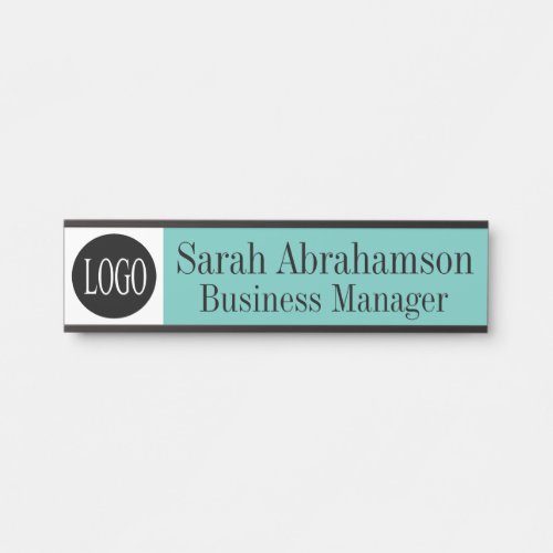 Logo Teal Corporate Business Office Door Sign