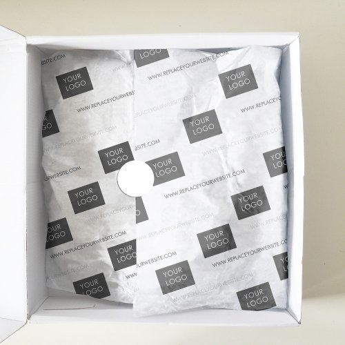 Logo Template Business Company Packaging White Tissue Paper
