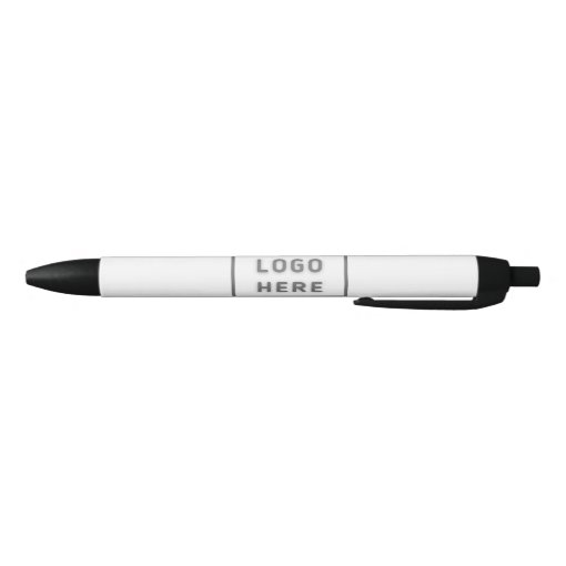 Logo Template Business Promo White Black Ink Pen | Zazzle