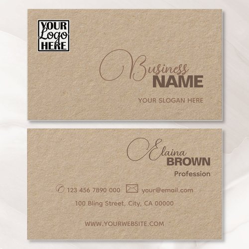Logo Template Elegant Modern Classic Simple Brown Business Card