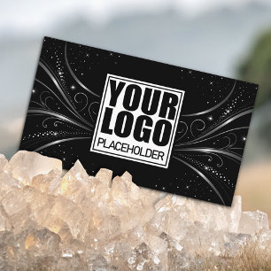 Logo Template Extravagant Silver Luxury Flourish Business Card