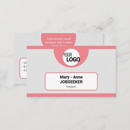 Logo Template Frame Classic Job Seeker Creative Business Card