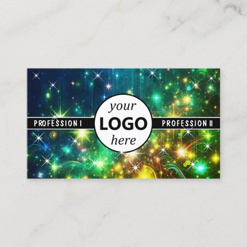 Logo Template Galaxy Stars Magic Energetic Sparkle Business Card