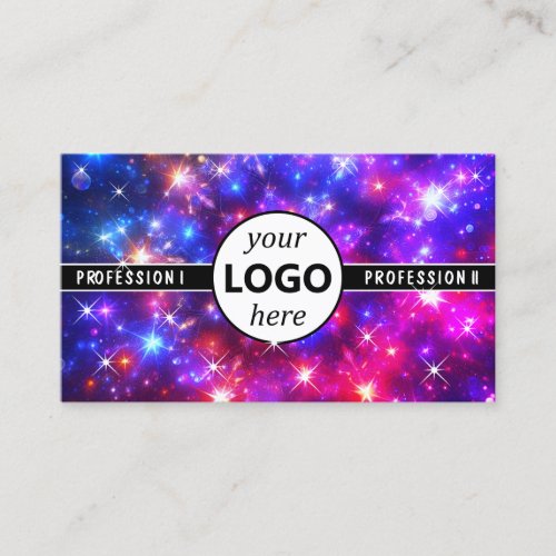Logo Template Galaxy Stars Magic Sparkle Bright  Business Card