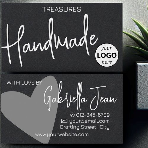 Logo Template Handmade Crafts Simple Clean Kraft  Business Card