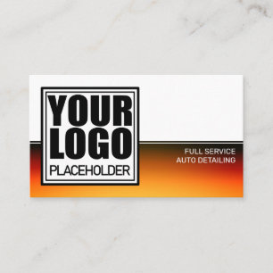 Logo Template Hot Fire Orange Color Gradient Cool Business Card