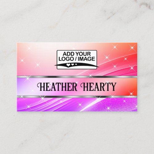 Logo Template Luxury Chic Deluxe Colorful Rainbow  Business Card