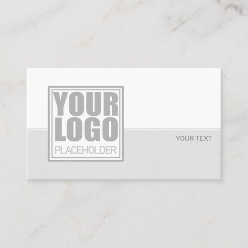 Logo Template Minimalist Plain Gray and White Line Business Card