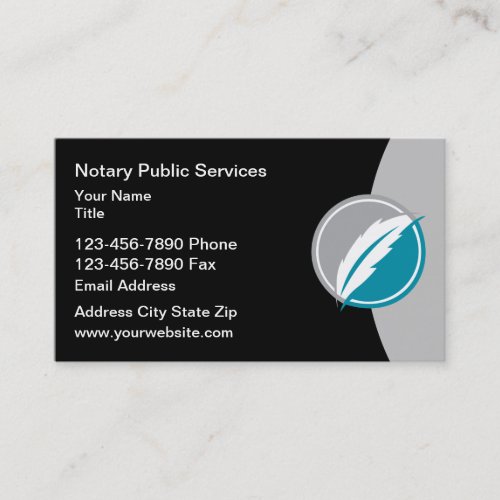 Logo Template Notary Public Business Card Design