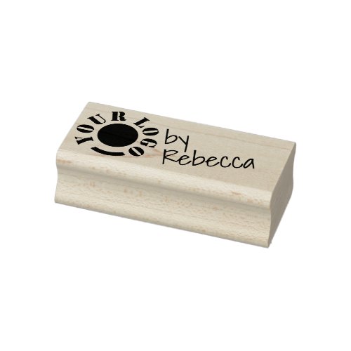 Logo Template Simple Stylish Text Custom Name Rubber Stamp