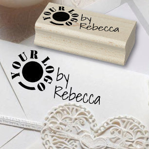 Logo Template Simple Stylish Text Custom Name Rubber Stamp