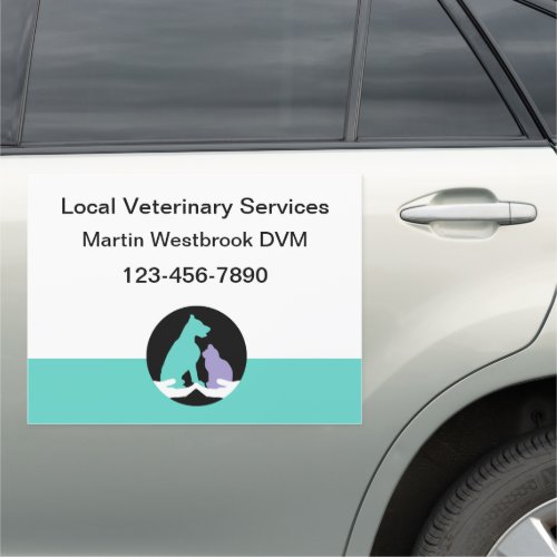 Logo Template Veterinary Services Car Magnet