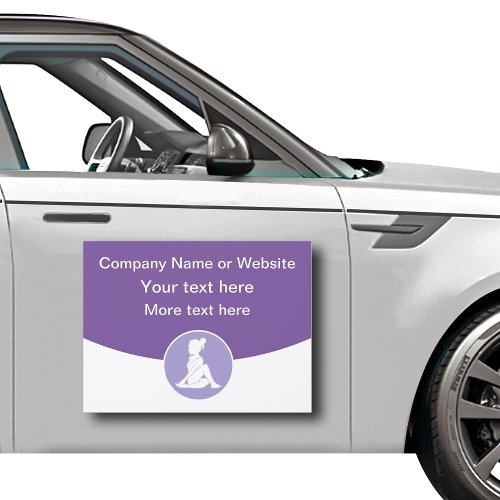 Logo Template Yoga Mobile Car Magnets