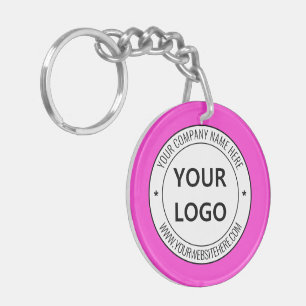 Logo Text and Colors Business Promotional Keychain
