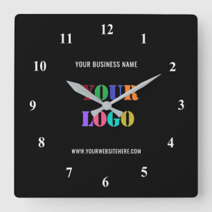 Logo Text and Colors Promotional Business Clock