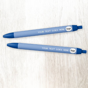 Logo Text Blue Business Branding Promotional Pen