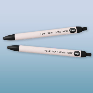 Logo Text Blush Pink Business Promotional Pen