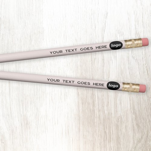 Logo Text Blush Pink Business Promotional Pencil