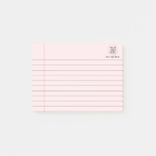 Logo Text Business Lined School Notebook Paper Post-it Notes