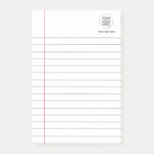 Logo Text Business Lined School Notebook Paper  Post-it Notes