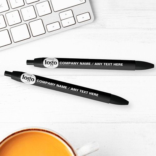Logo Text Business Promotional Black  Black Ink Pen