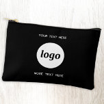 Logo Text Business Promotional Branding Accessory Pouch<br><div class="desc">Add your own logo to this design. Minimalist and professional. Change or remove the top and lower text, add your name, company slogan, phone number or website. Great for a promotional product for your employees, staff, clients and customers. Ideal for trade shows, travel, corporate or sporting events and giveaways. For...</div>