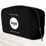 Logo Text Business Promotional Branding Black Dopp Kit<br><div class="desc">Add your own logo to this design. Minimalist and professional. Change or remove the top and lower text, add your name, company slogan, phone number or website. Great for a promotional product for your employees, staff, clients and customers. Ideal for trade shows, travel, corporate or sporting events and giveaways. For...</div>