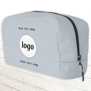 Logo Text Business Promotional Branding Blue Dopp Kit