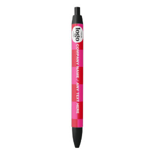 Logo Text Business Promotional Pink Checker   Pen