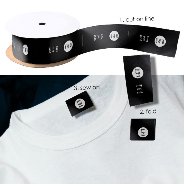 Logo & Text Clothing Labels Sew On Sewing Label  Satin Ribbon (Logo & Text Clothing Labels Sew On Sewing Label Satin Ribbon)