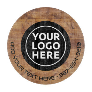 LOGO & TEXT   Custom Business Glass Cutting Board