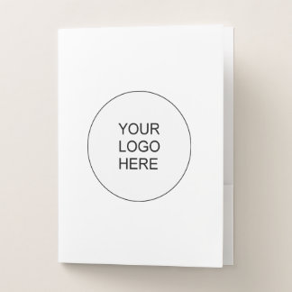 Logo Text Here Elegant Template Custom White Pocket Folder
