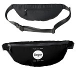 Logo Text Promotional Business Branding Black Fanny Pack<br><div class="desc">Add your own logo and choice of text to this design.  Remove the top or lower text if you prefer.  Minimalist and professional.  Great for a promotional product for your clients and customers. Ideal for corporate events,  sports,  trade shows and sponsorship.  For other versions,  see the collection.</div>