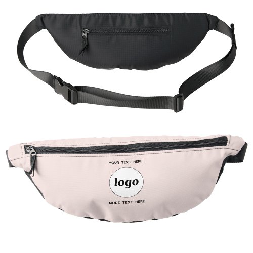 Logo Text Promotional Business Branding Blush Pink Fanny Pack