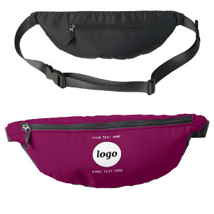 Logo Text Promotional Business Branding Magenta Fanny Pack