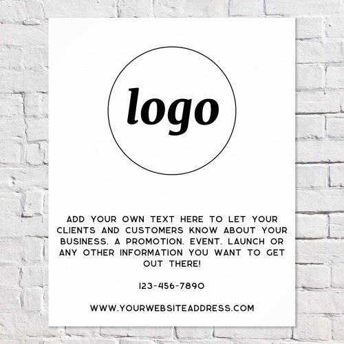Logo Text Promotional Business Poster