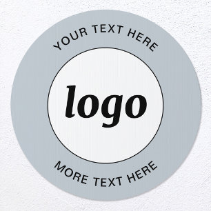 Logo Text Promotional Business Powder Blue Sign