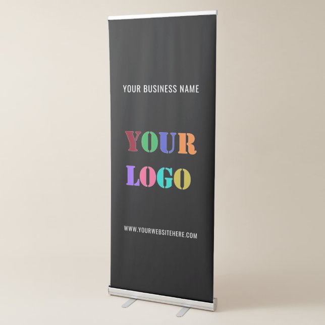 Logo Text Promotional Business Retractable Banner (3/4)