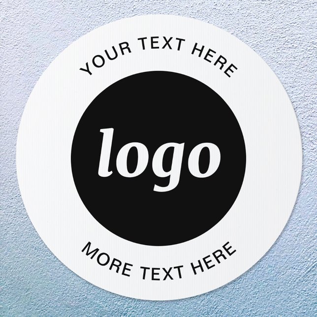 Logo Text Promotional Business Sign (Simple logo with custom text business promotional branding indoor or outdoor sign)